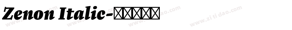 Zenon Italic字体转换